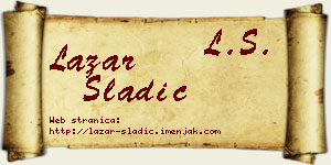 Lazar Sladić vizit kartica